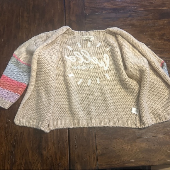 Saltwater Luxe Hello Sunshine Open Knit Cardigan M Coastal Boho - Picture 8 of 10